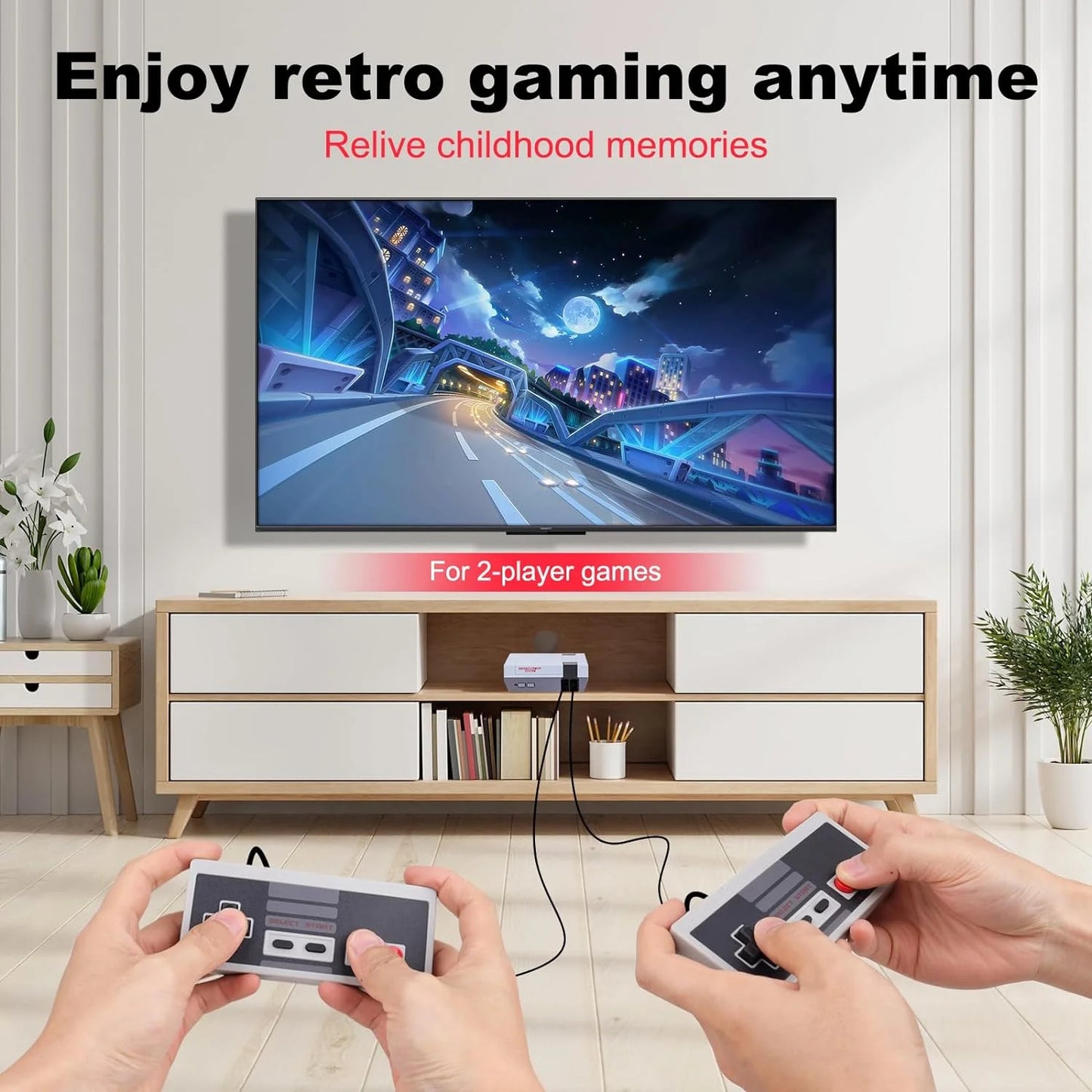 Retro Game Console – Classic Mini Retro Game System Built-in 620 Games and 2 Controllers, Old-School Gaming System for Adults and Kids，8-Bit Video Game System with Classic Games