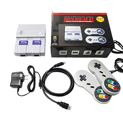 Super Mini NES Retro Classic Video Game Console TV Game Player Suitable HDMI HD TV Built-in 821 Games with Dual Gamepads