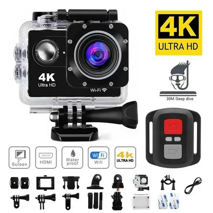 4K Action Camera Sport Video Underwater Waterproof Camera Wifi Remote 30fps