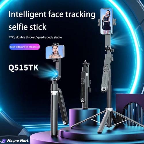 Auto Face Tracking Tripod 360 Rotation for iPhone Android,Phone Stand Follow You for Video Recording,Selfie Stick Tripod with RGB Light,Remote Control for YouTube,TikTok Vlogging(M2Pro Black)